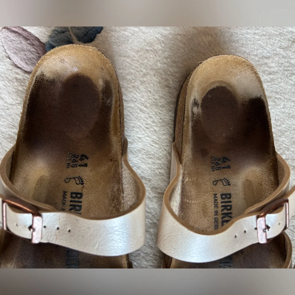 BIRKENSTOCK Mayari Birko-Flor Sandals Antique Lace Pearl 41 - Picture 4 of 14